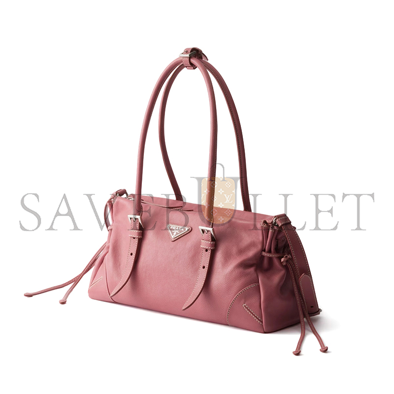 PRADA KARIN MEDIUM ANTIQUED LEATHER TOTE BAG 1BG628 (32*17.5*10.5cm)